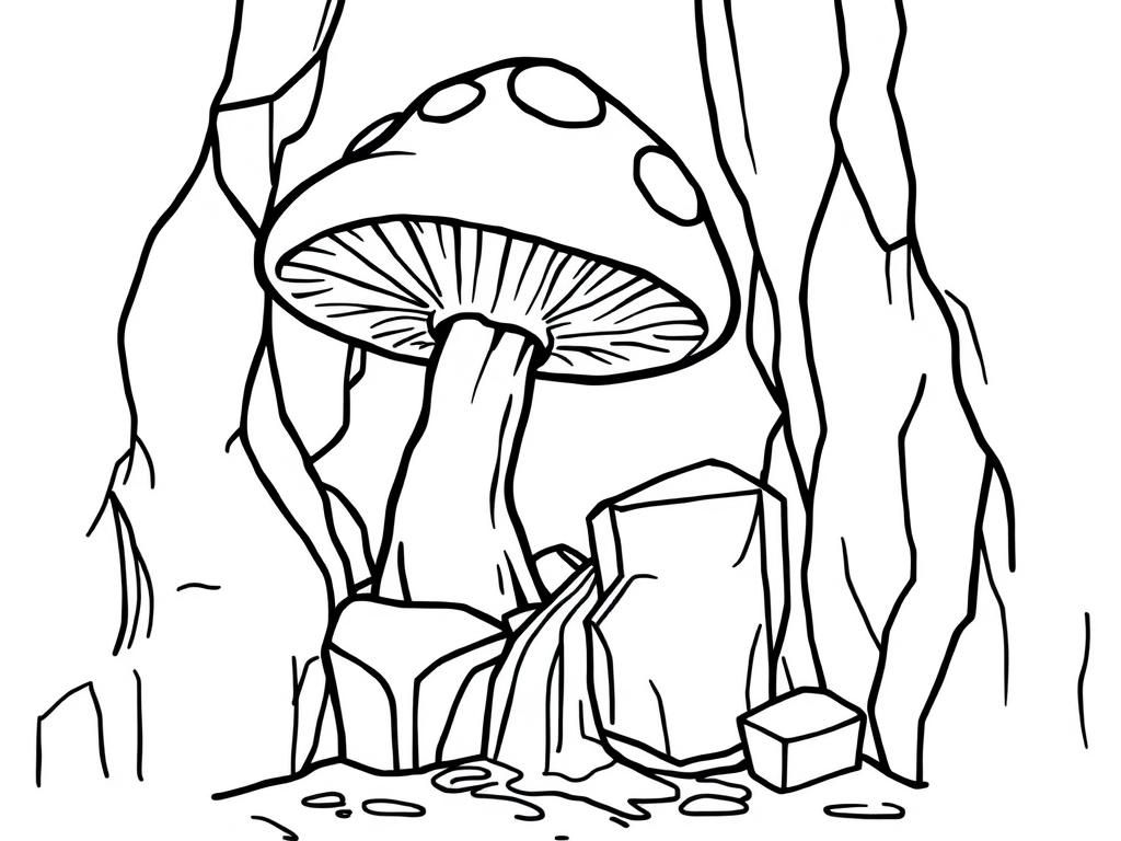 Preview of A mushroom going down a waterfall with iceblocks