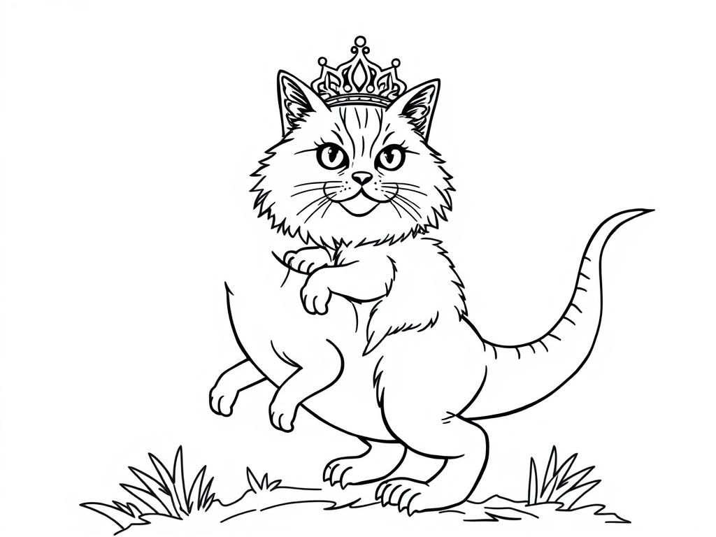 Fantasy Creatures Coloring Page