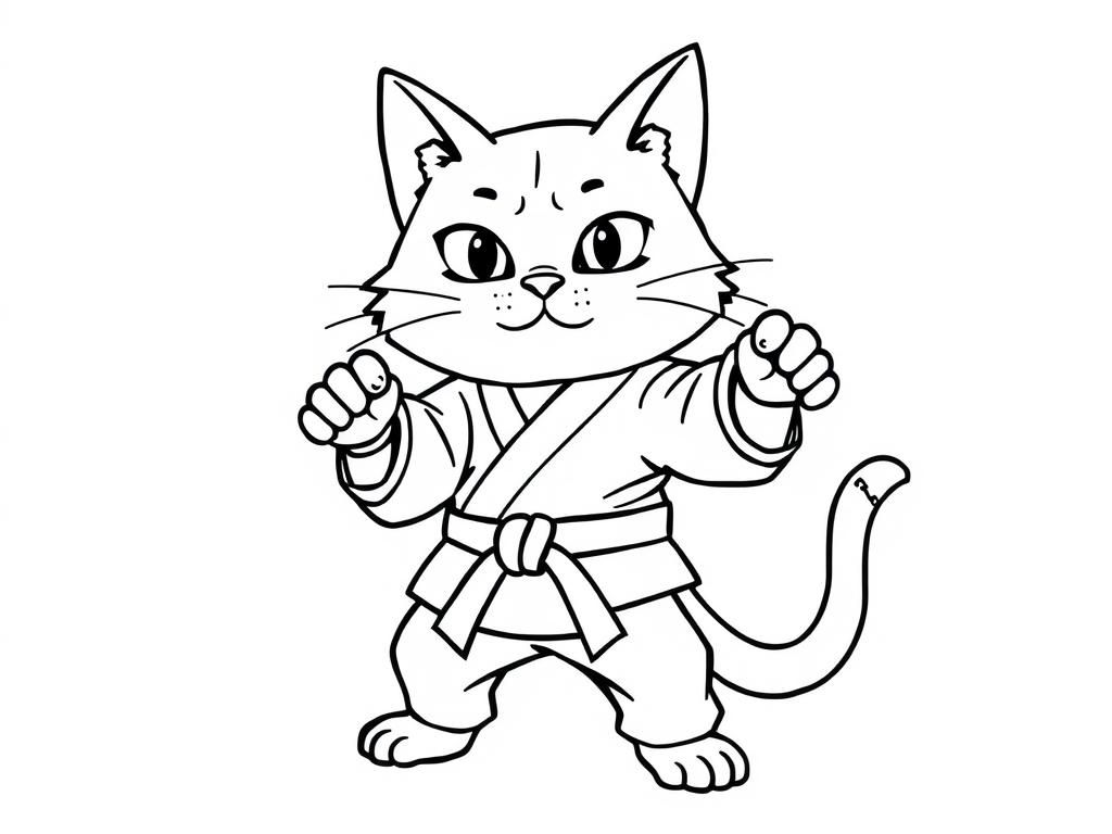 Preview of A picture of a karate cat