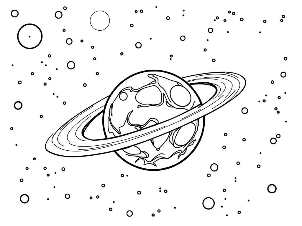Kosmische kleurplaat
