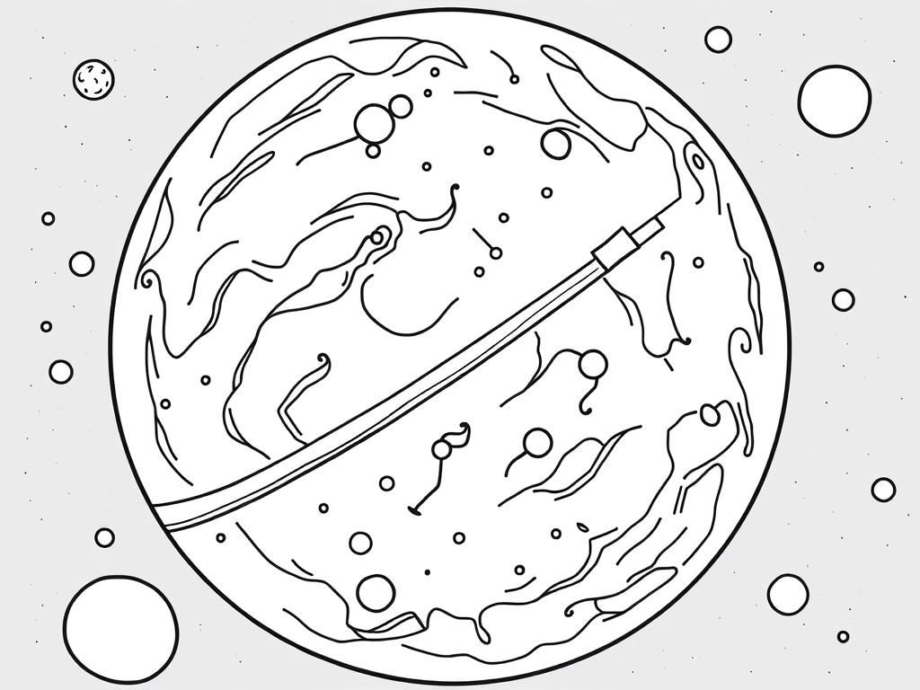 Ruimte Planeet Kleurplaat