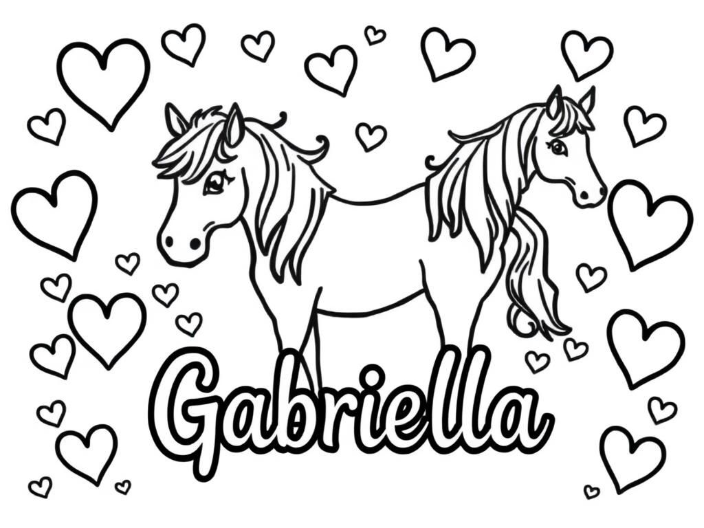 Horse Coloring Page for Kids