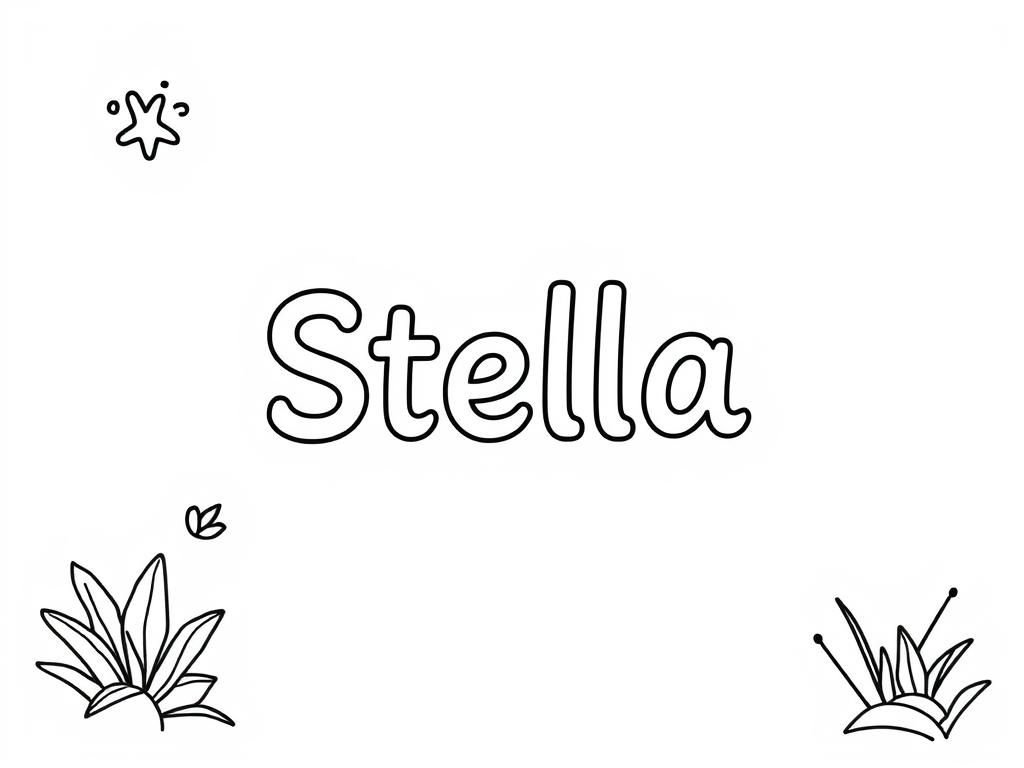 Coloring Page of Stella in Nature