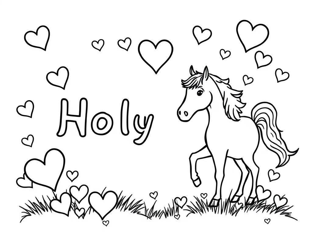 Horse Coloring Page: A Whimsical Ride