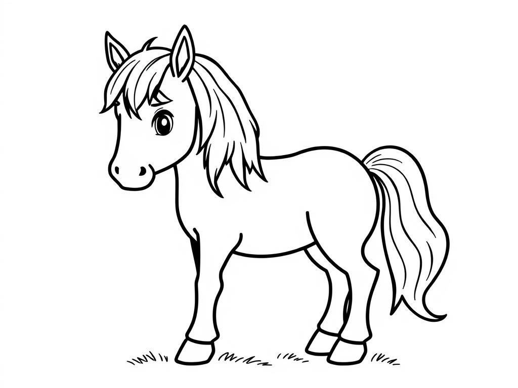 Horse Coloring Page for Kids
