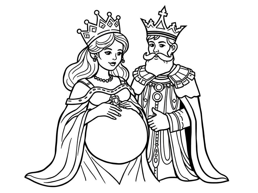 Royal Family Coloring Page