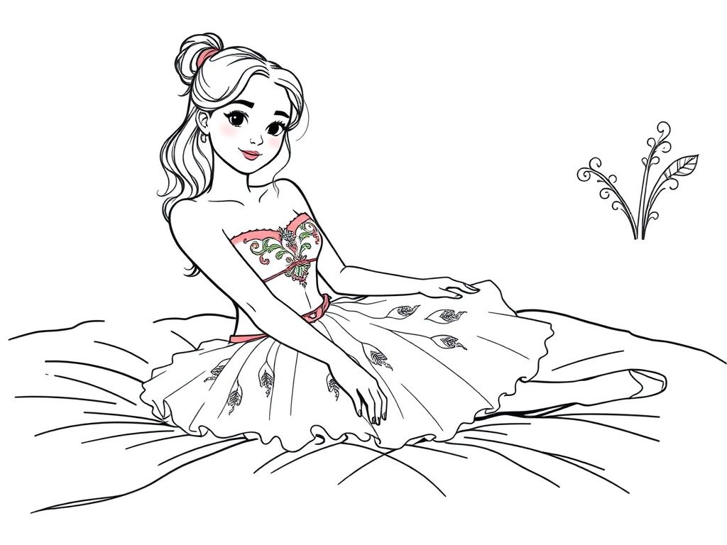 Princess Dress Coloring Page