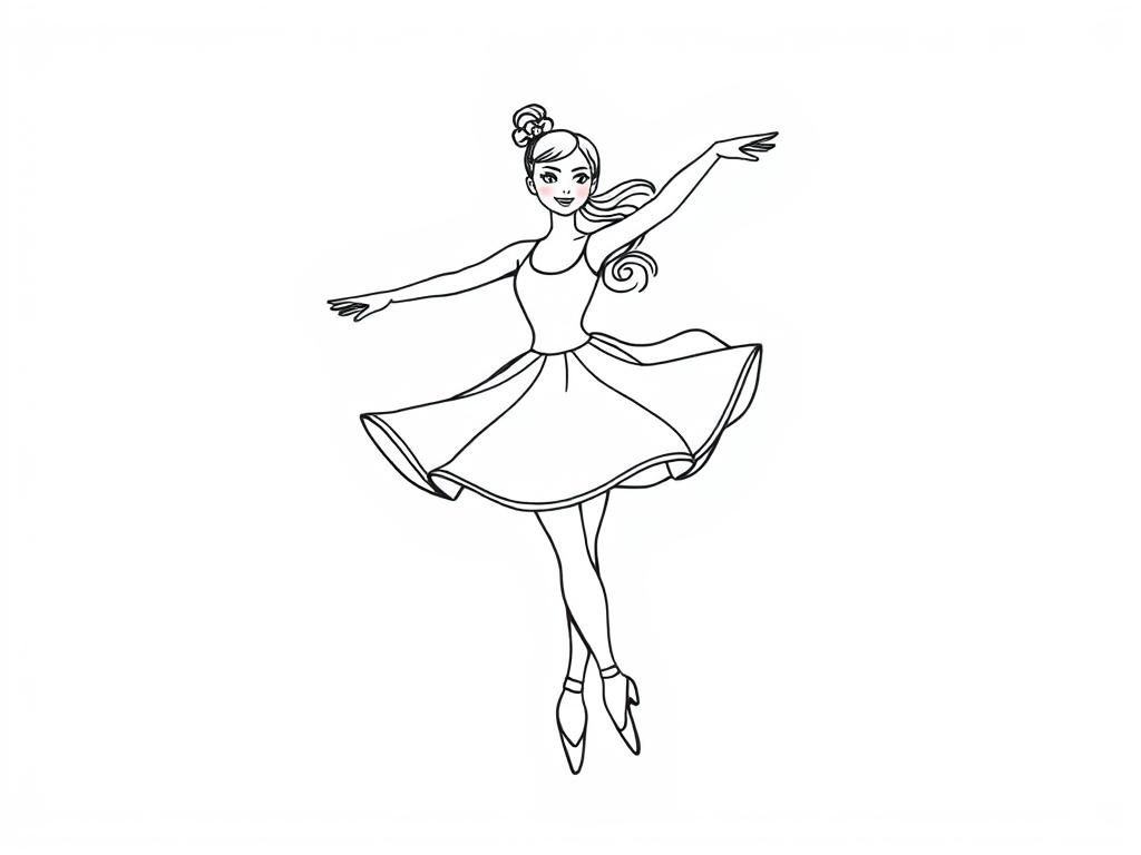 Ballerina Girl Coloring Page