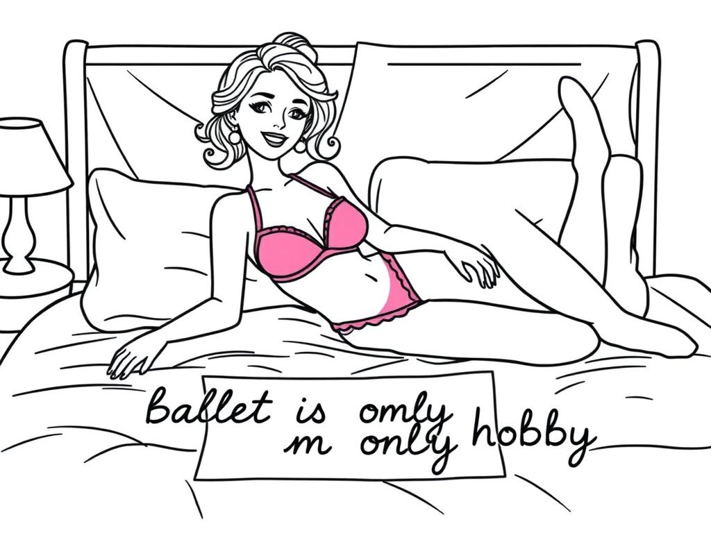 Lingerie Model Coloring Page