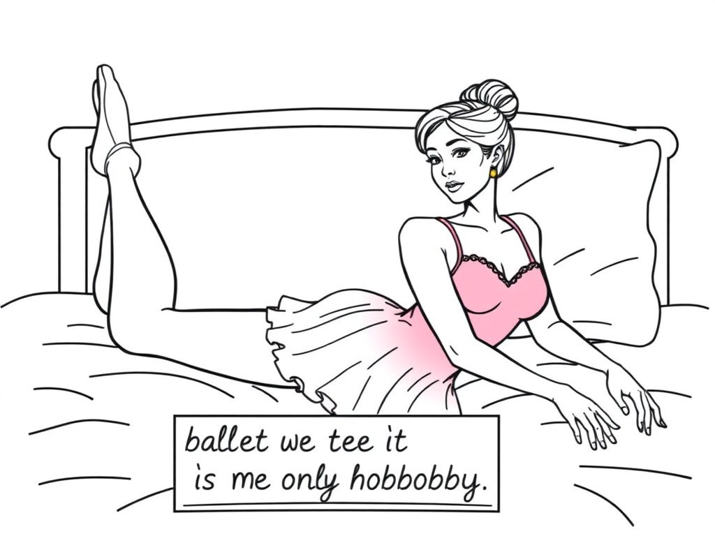 Ballerina Relaxing Coloring Page