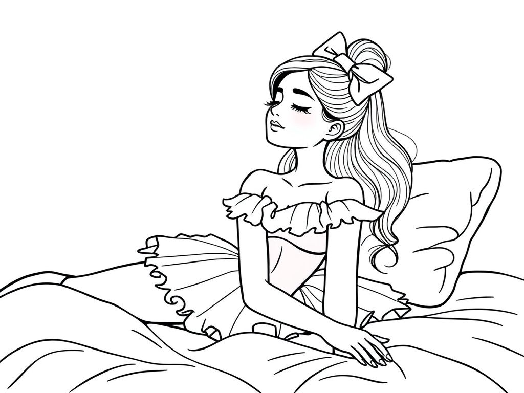 Ballerina Princess Coloring Page