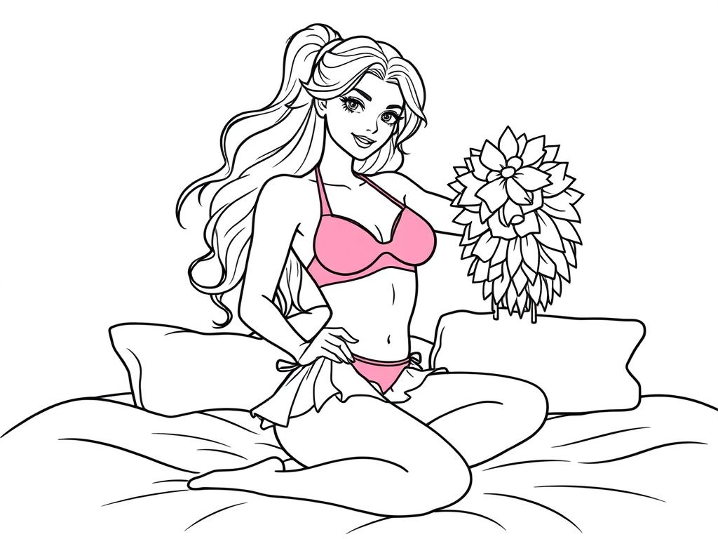 Mermaid Girl Coloring Page