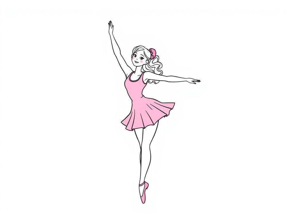 Ballerina Girl Coloring Page
