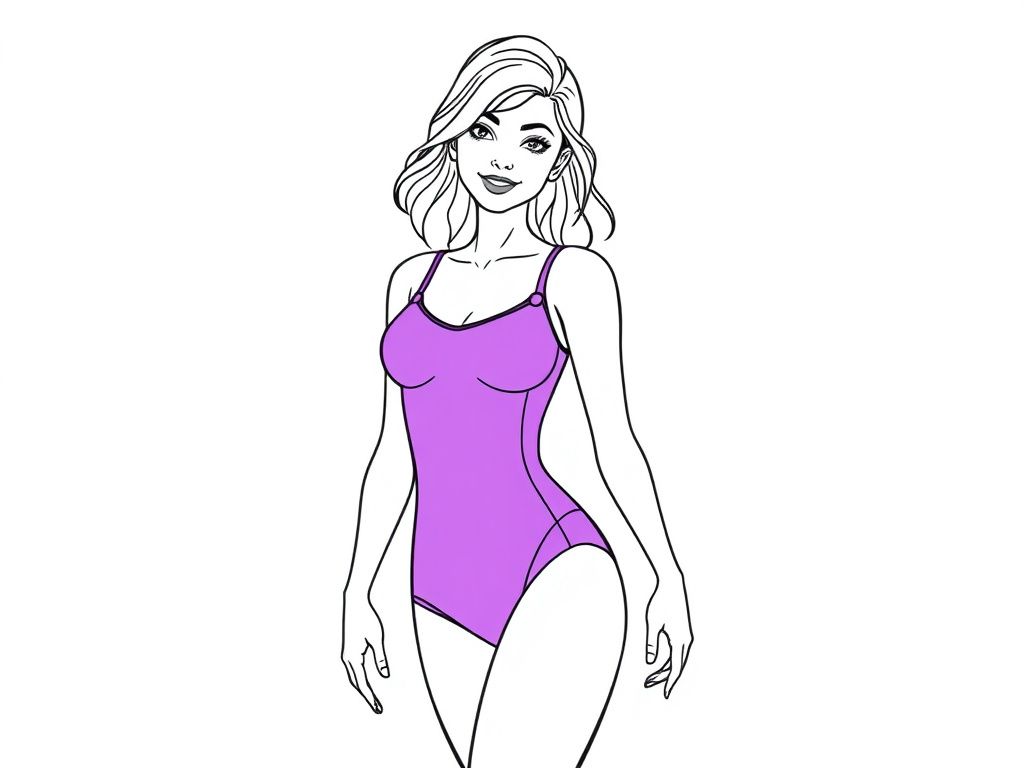 a pretty woman in a purple leotard