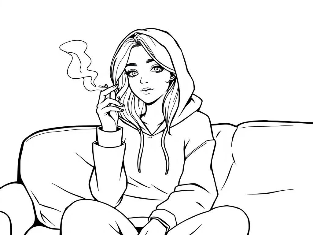 Smokey Relaxation Coloring Page