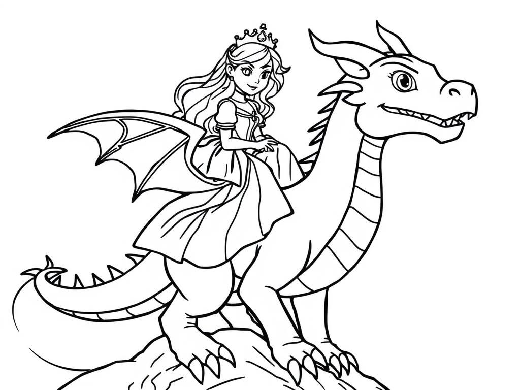 A princess on a dragon and the dragon is on a find h