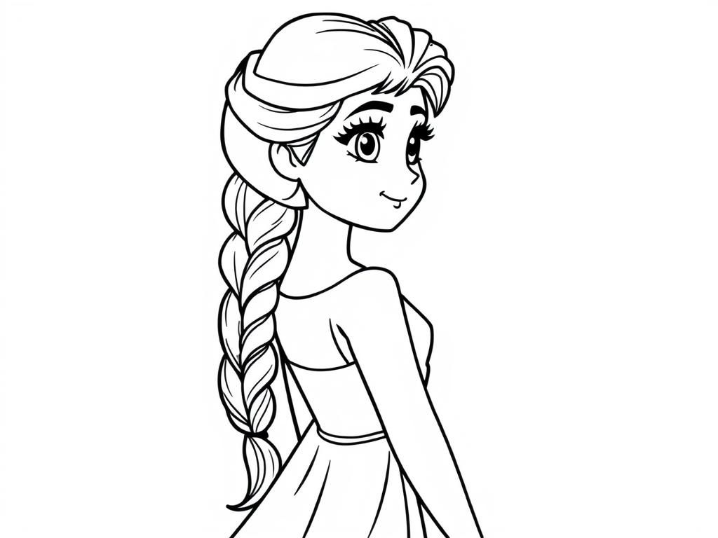 Elsa Frozen Princess Coloring Page