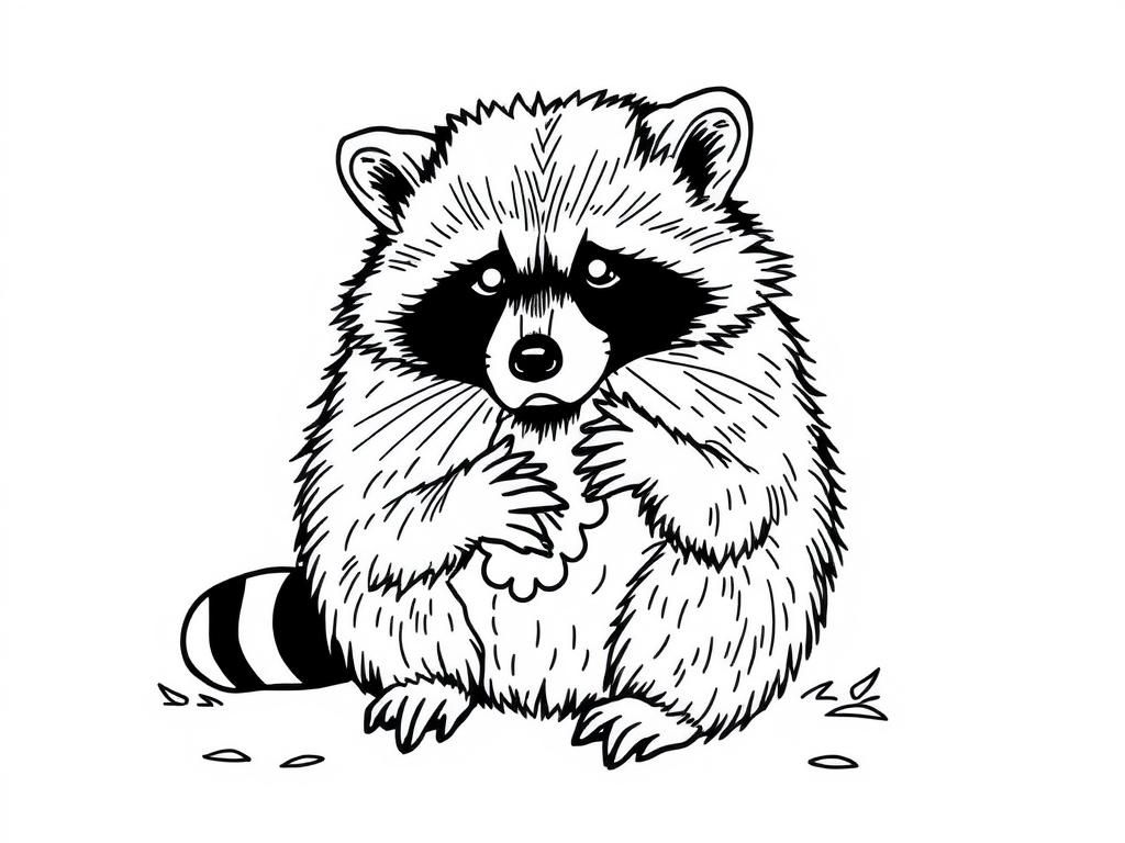 Preview of A raccoon cleaning itself