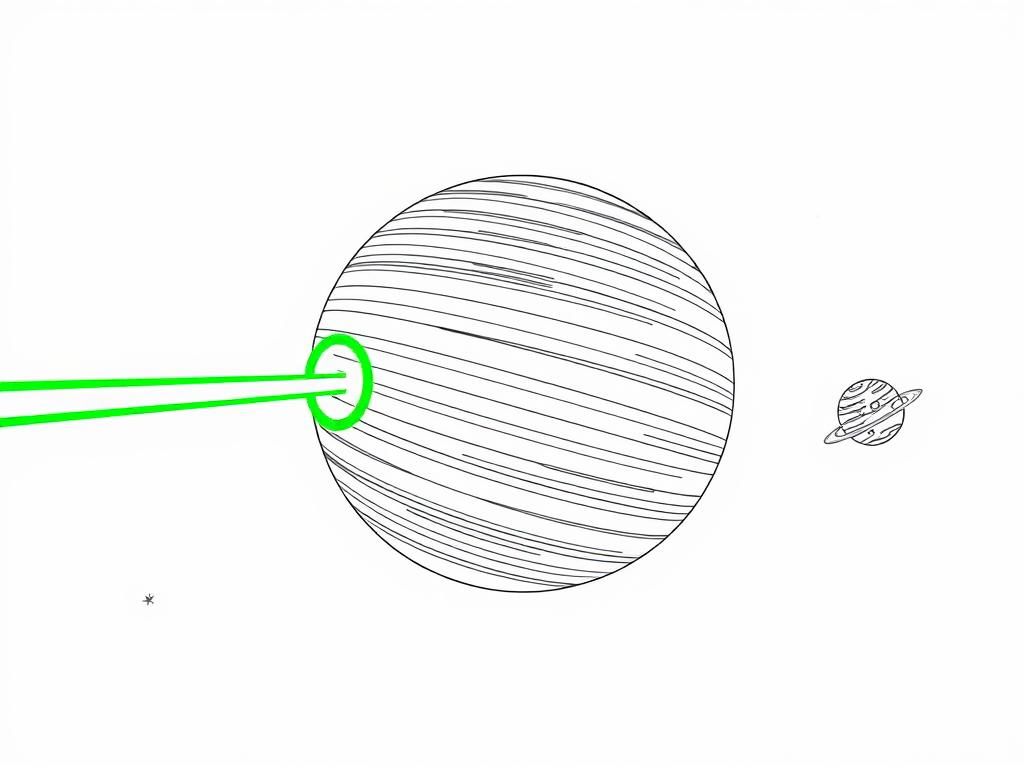 Planet Laser Beam Coloring Page