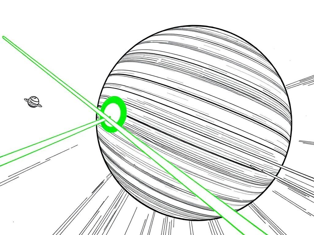 Planet with Rings Coloring Page