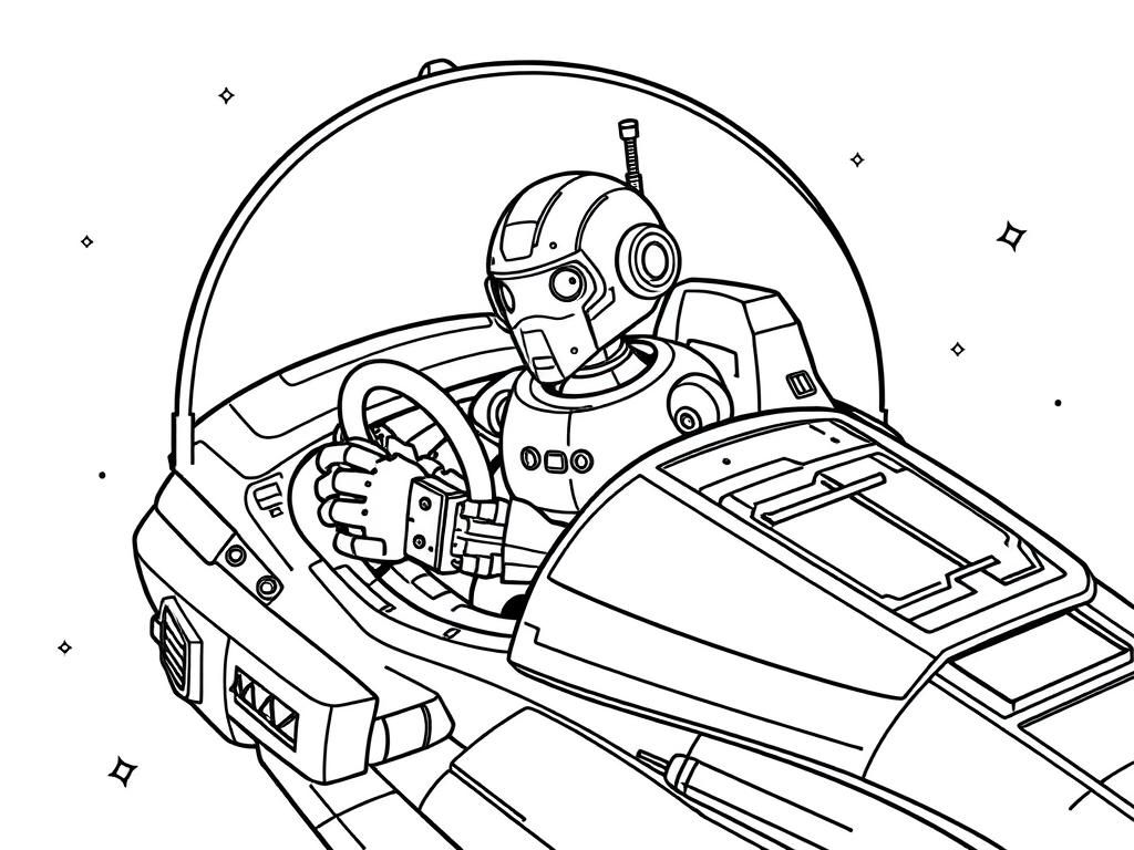 Robots Coloring Page