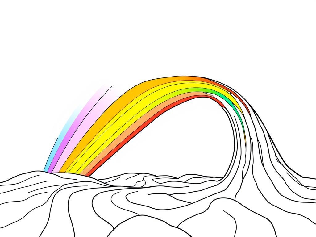 Rainbows Coloring Page