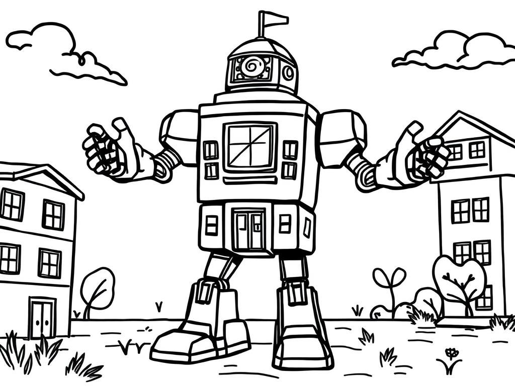 Robots Coloring Page