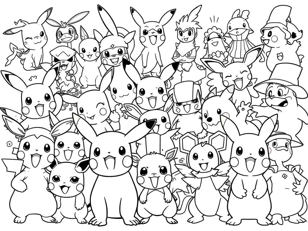 Preview of a screen full of pokemon and disney characters