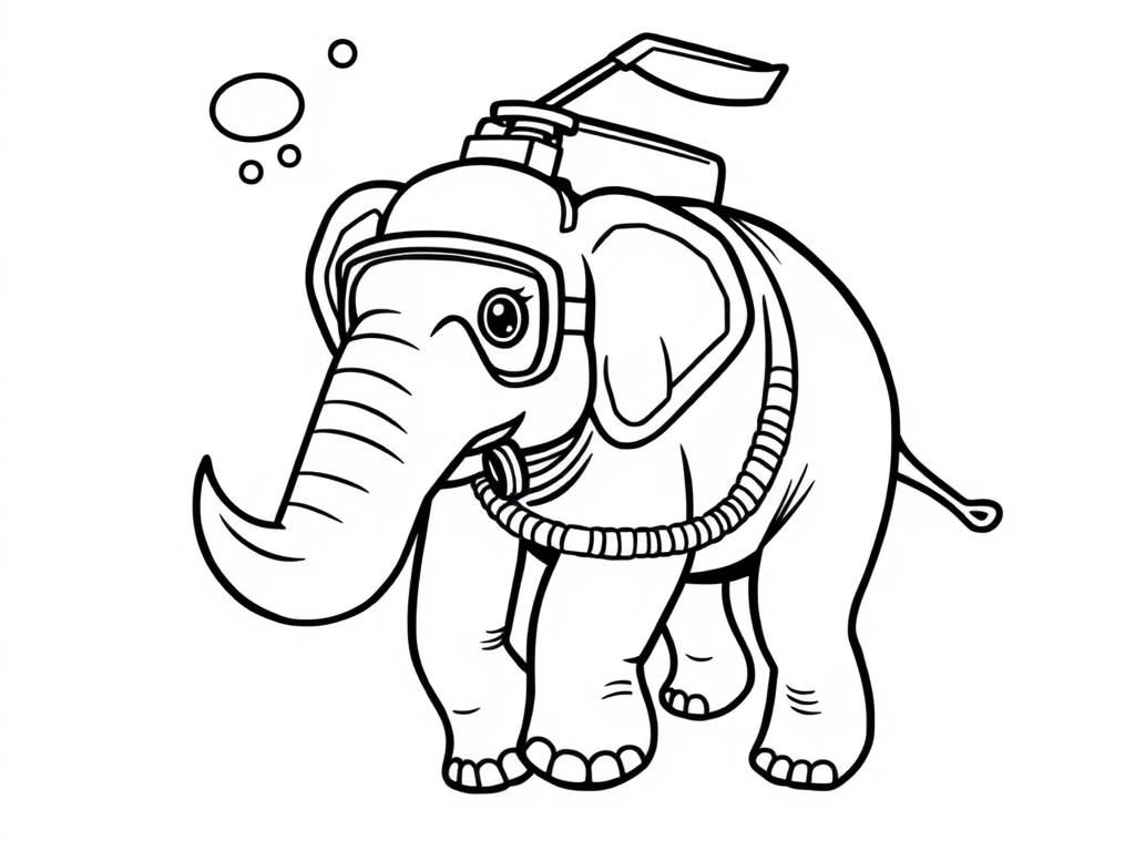 Preview of a scuba diving elephant