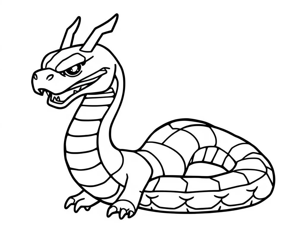 Preview of a serpent that look like a lego and is a vilain from ninjago