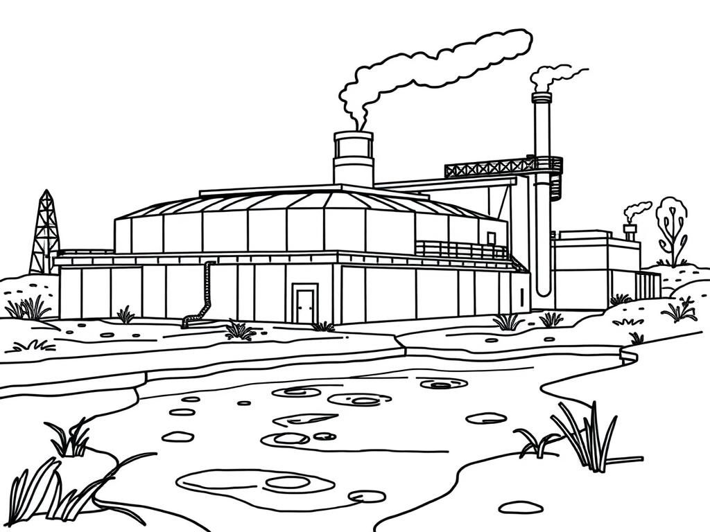 a sewage treatment plant