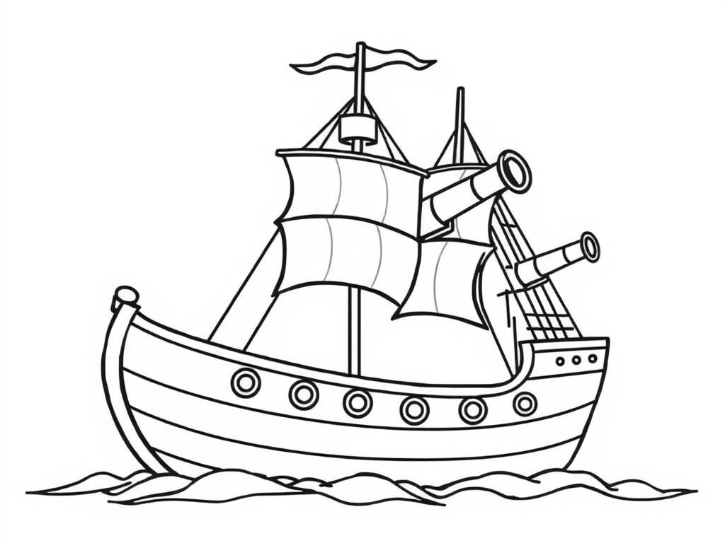 Preview of a ship with canons