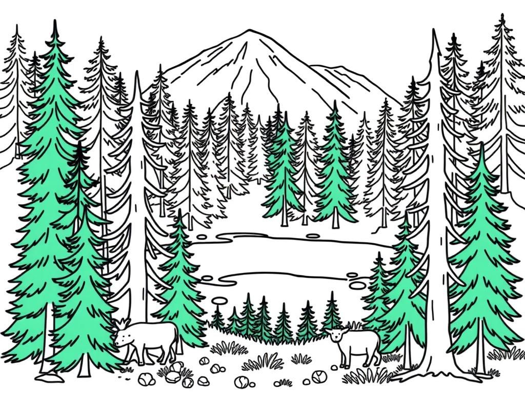 Nature Coloring Page