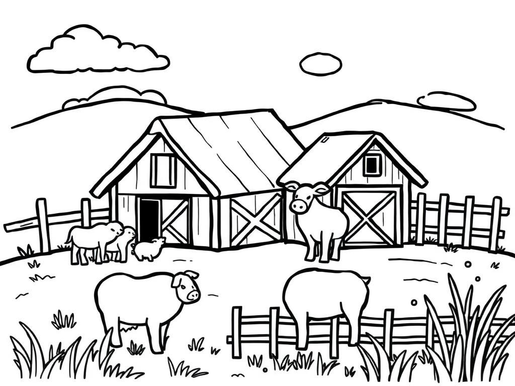 A simple farm scene