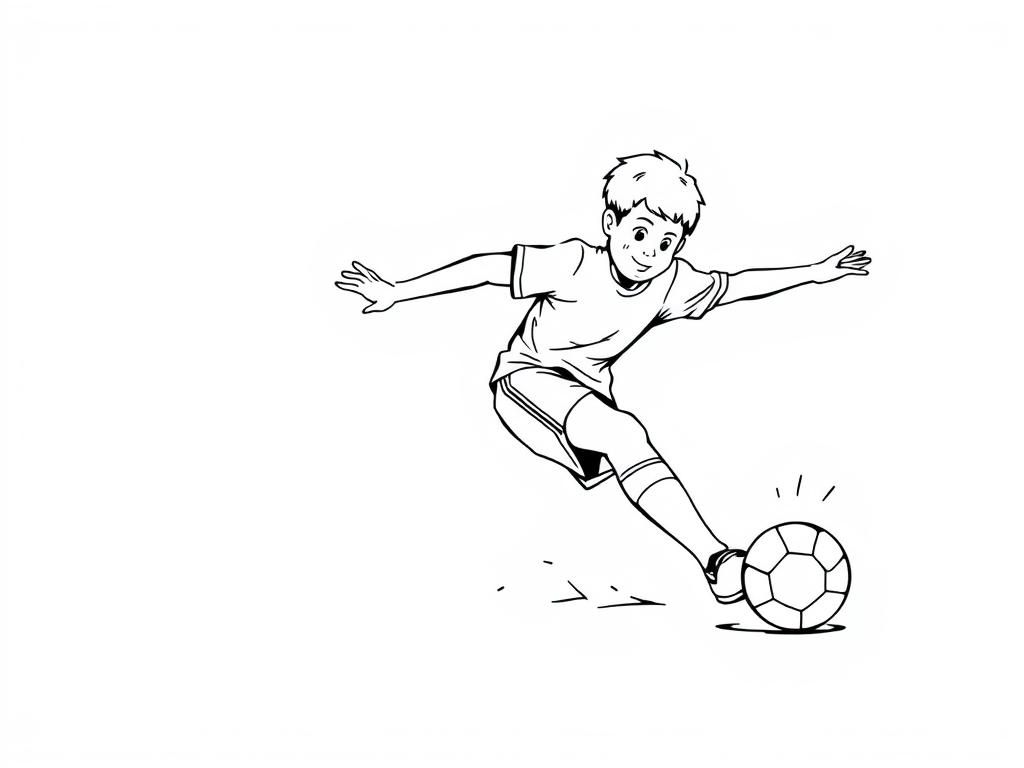 Preview of A soccer player missing to kick the soccer ball and falls