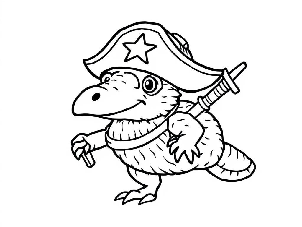 a space pirate platypus