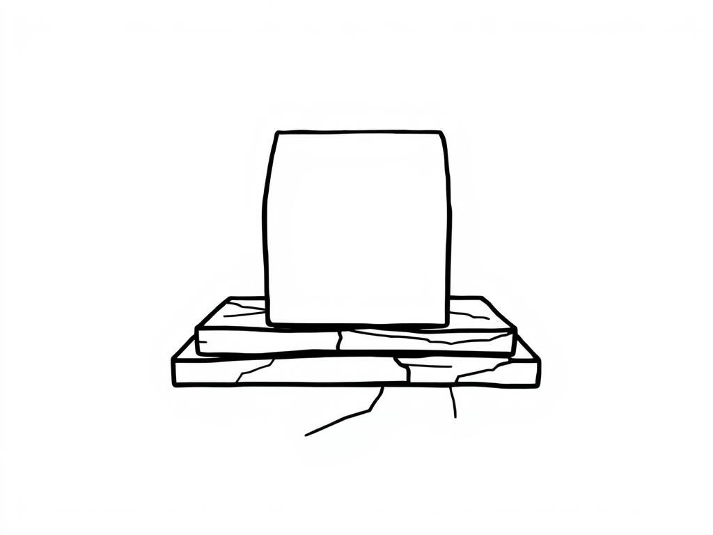 A square sliding on a 2D rectangular platform that is not cracked inside a Ipad - Free Printable Coloring Page