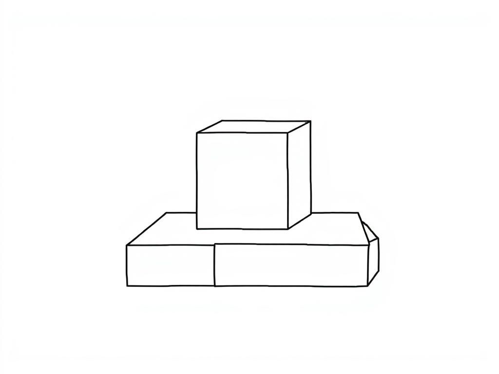 3D Blocks Coloring Page