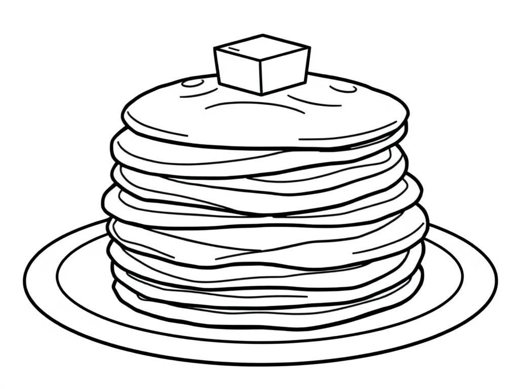 Preview of a stack of pancakes on a plate with butter on top of the pancake stack