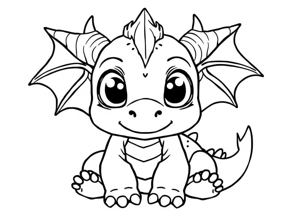 A super cute adorable baby dragon with enormous eyes, stubby wings and horns, and soft fluffy scales. It stares at you with deep love or hunger. You must feed it.