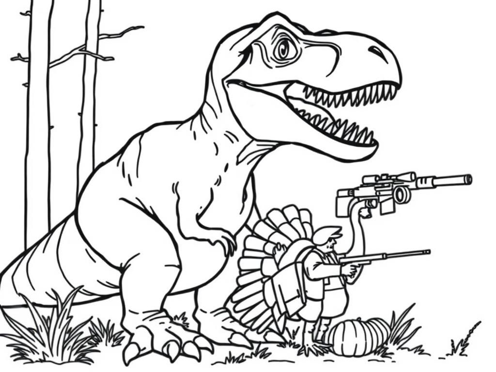 Dinosaur Adventure Coloring Page