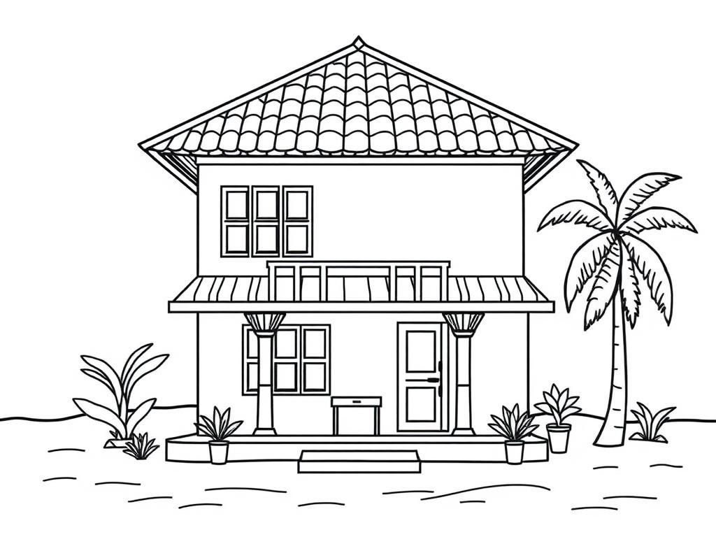 Preview of a traditional Tamil, Chennai beach home by marina beach