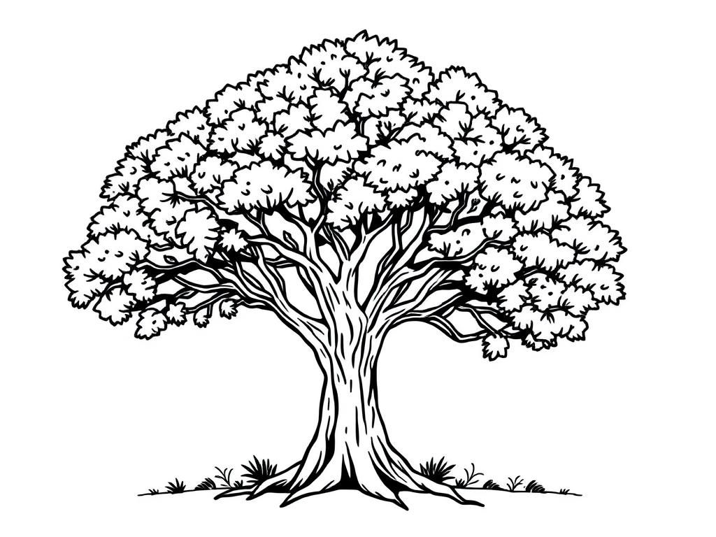 Tree Coloring Page