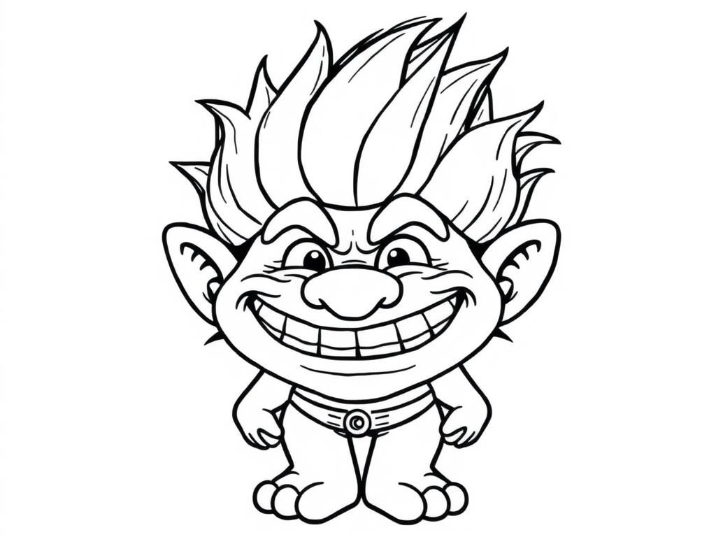 Preview of A troll coloring page