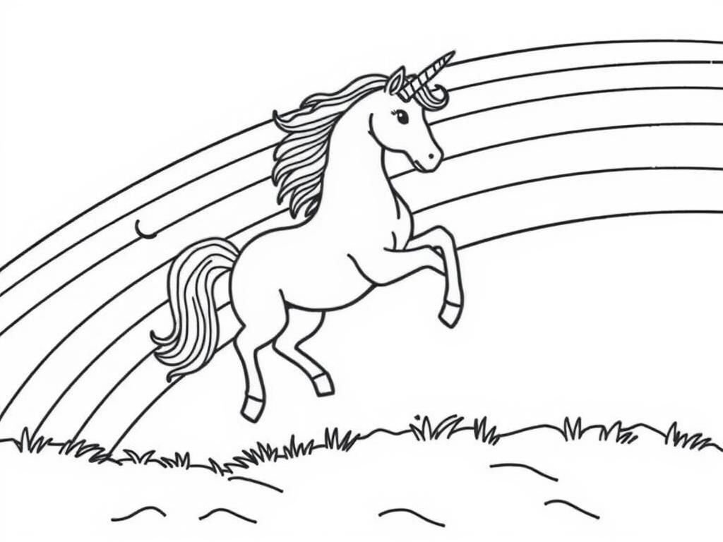 Unicorns Coloring Page