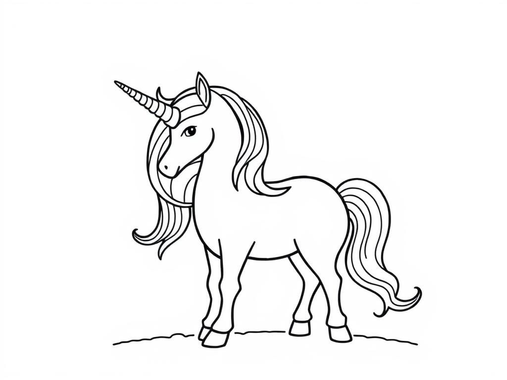 Preview of A unicorn seen from the front