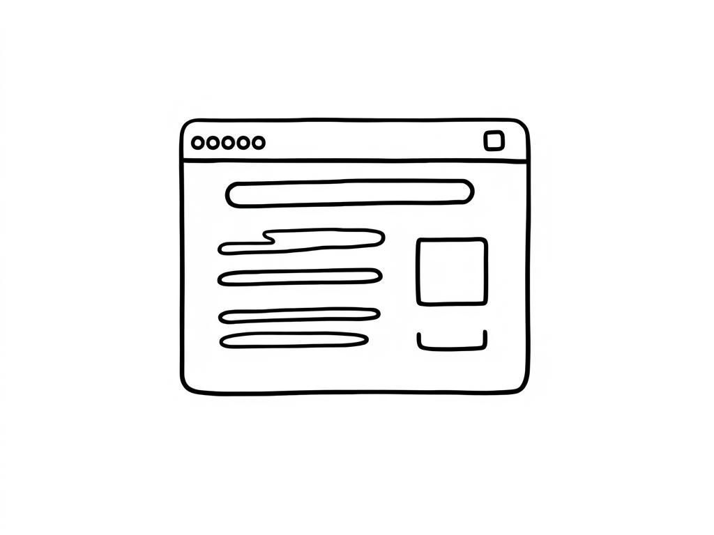 a website made with blue and yellow lines drawn with red