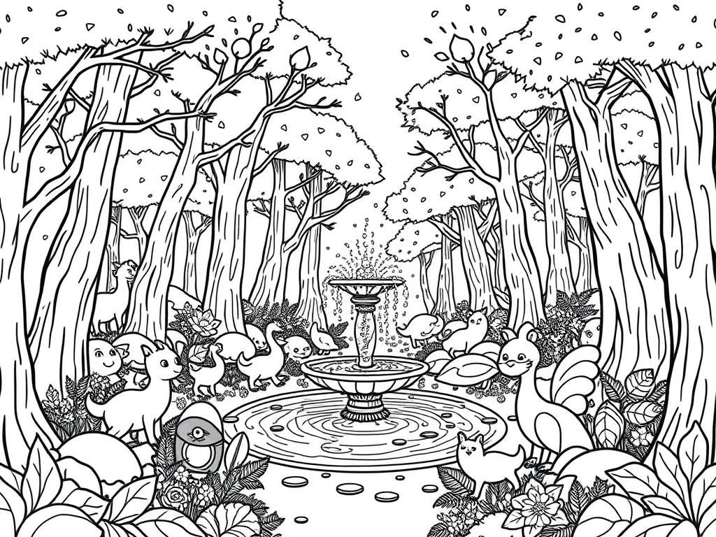 Forest Friends Coloring Page