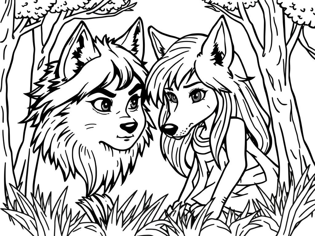 Preview of A wild girl a with a dangerous wolf