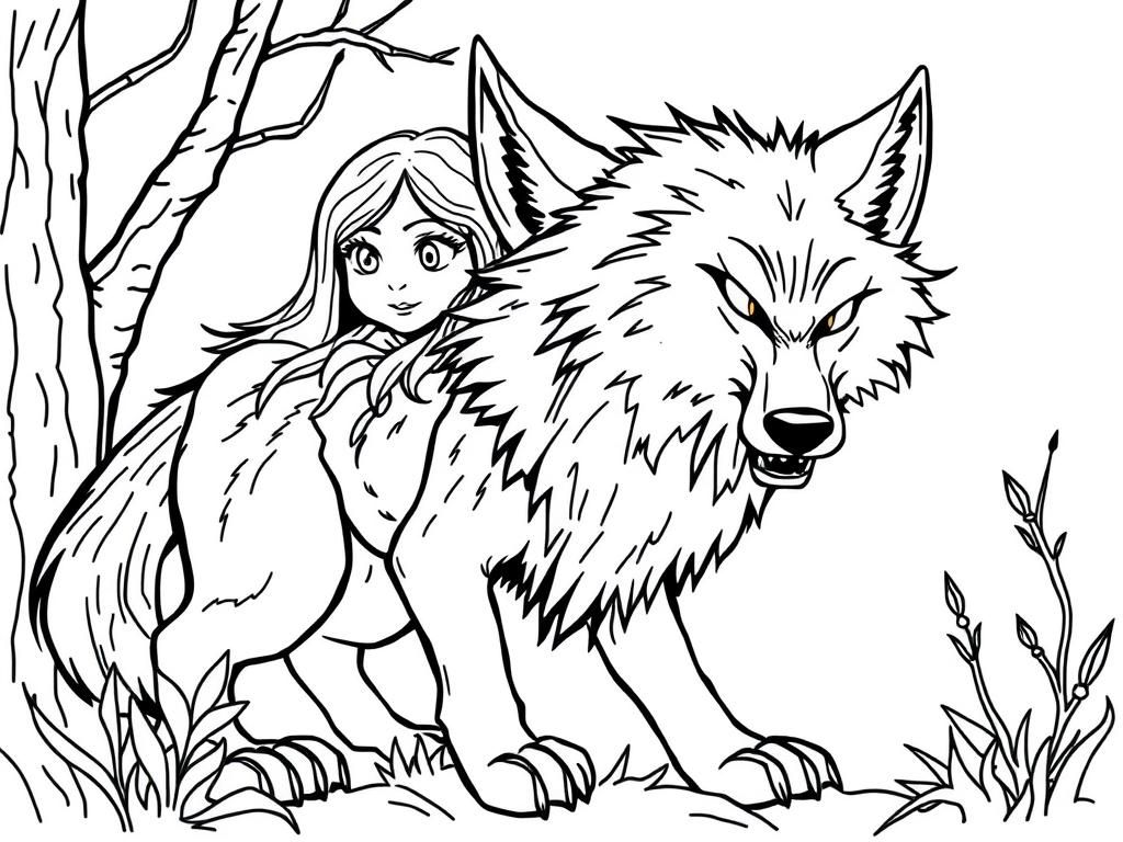 Preview of A wild girl a with a dangerous wolf